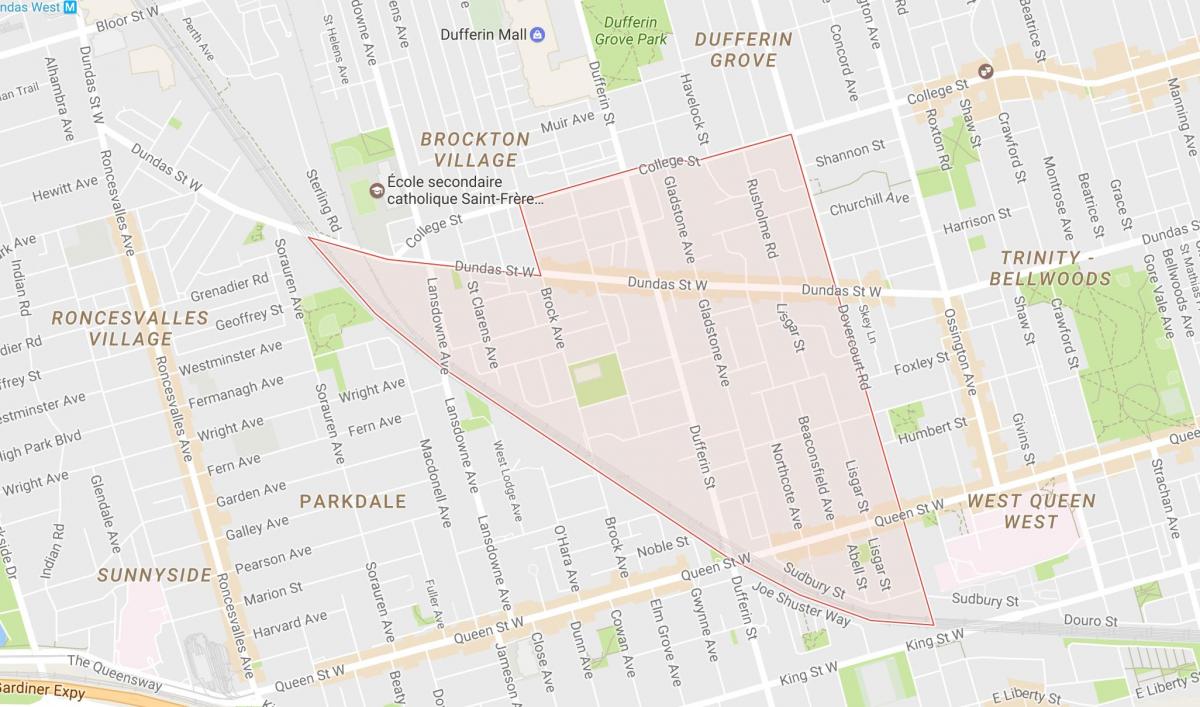 Mapa de Pouco Portugal barrio Toronto