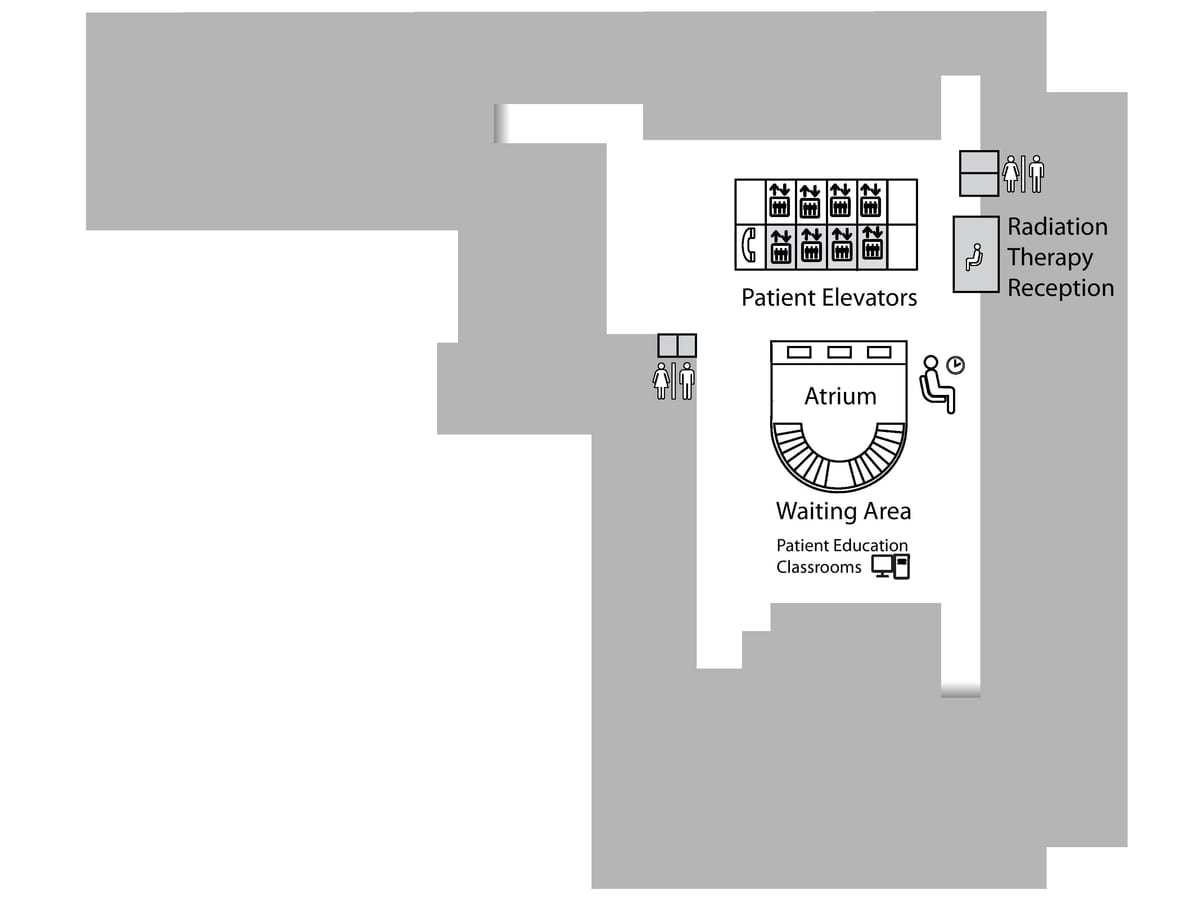 Mapa de Princesa Margaret Cancro Centro de Toronto 1º andar Baixo (B1)