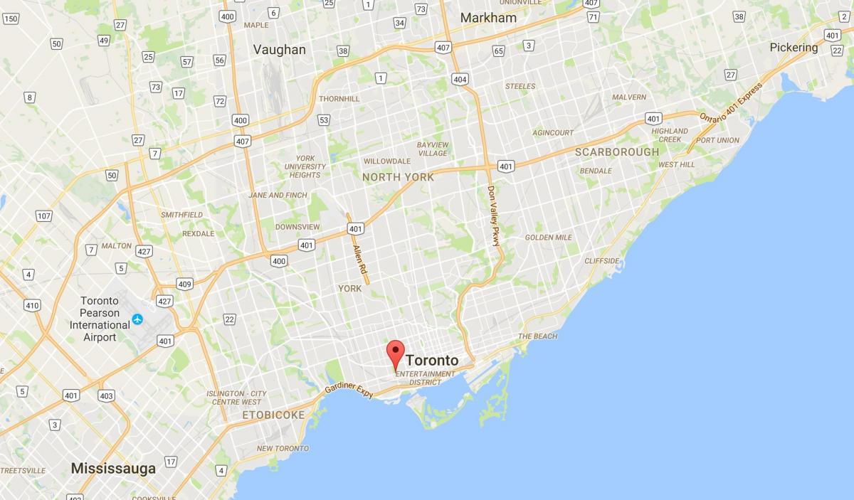 Mapa de Queen Street West provincia Toronto