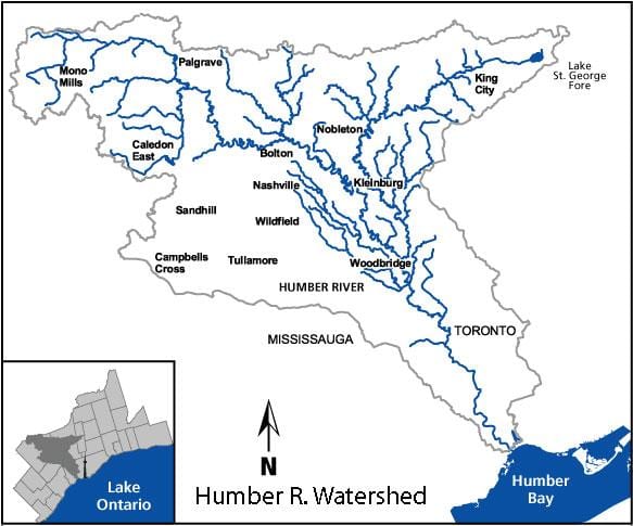 Mapa do río Humber