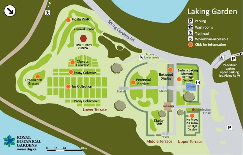Mapa da RBG Laking Xardín