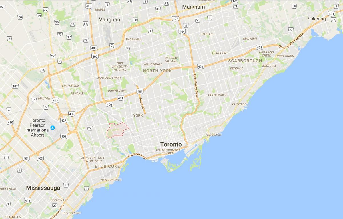 Mapa de Rockcliffe–Smythe provincia Toronto