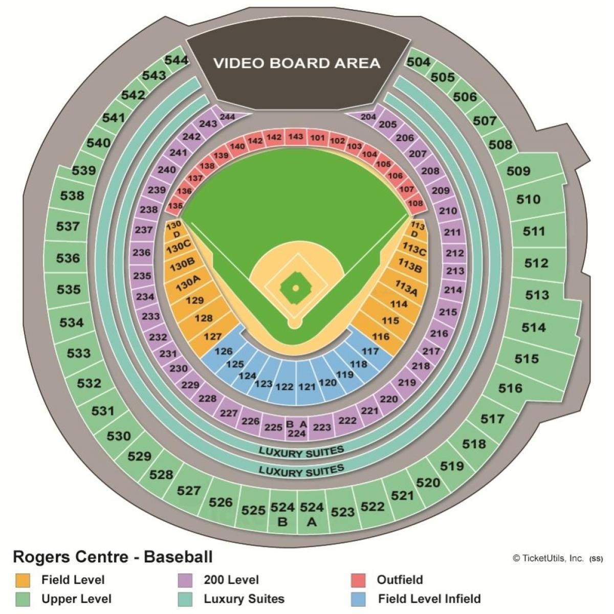 Mapa de Rogers centro de béisbol