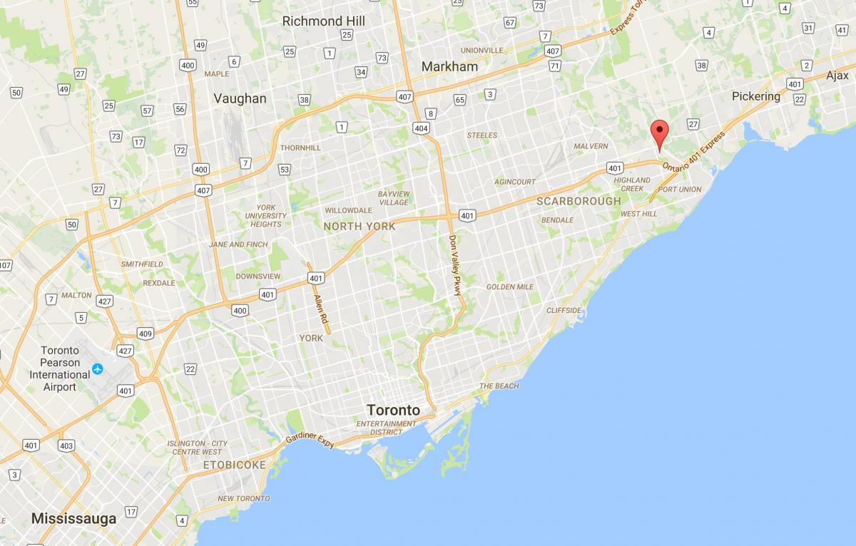 Mapa de Rouge provincia Toronto