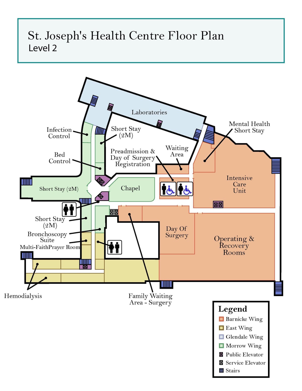 Mapa de San José centro de Saúde Toronto nivel 2