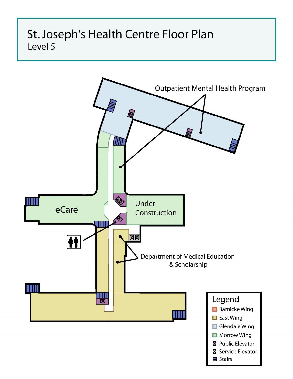 Mapa de San José centro de Saúde Toronto nivel 5