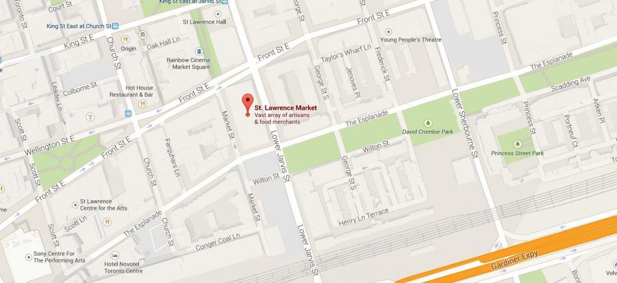 Mapa de St Lawrence market