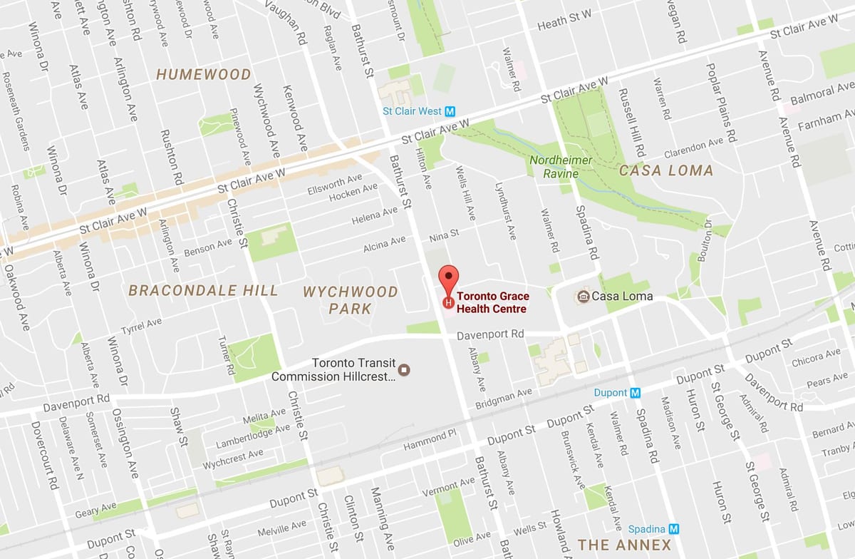 Mapa de Toronto Graza Centro de Saúde