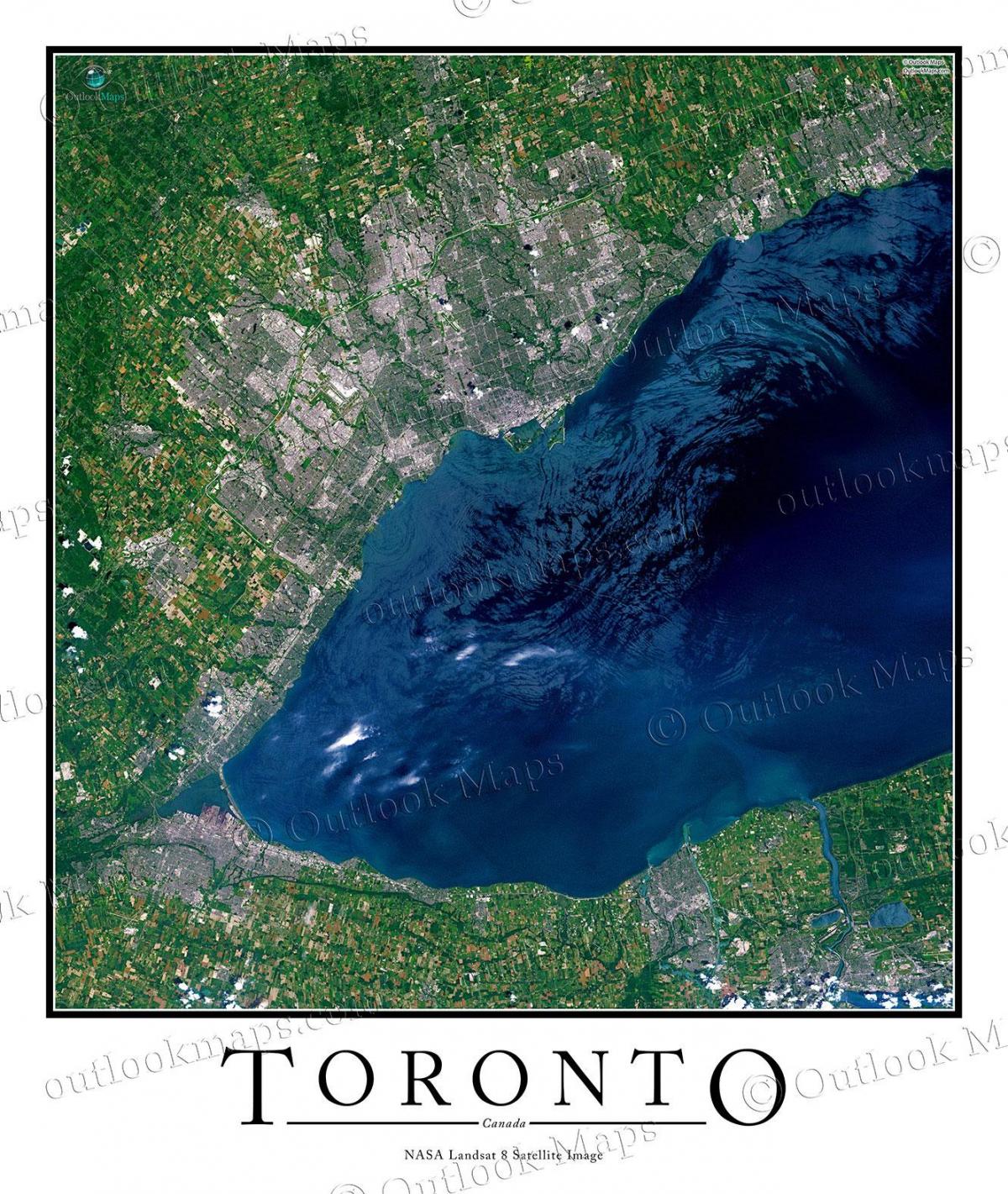 Mapa de Toronto lago Ontario satélite