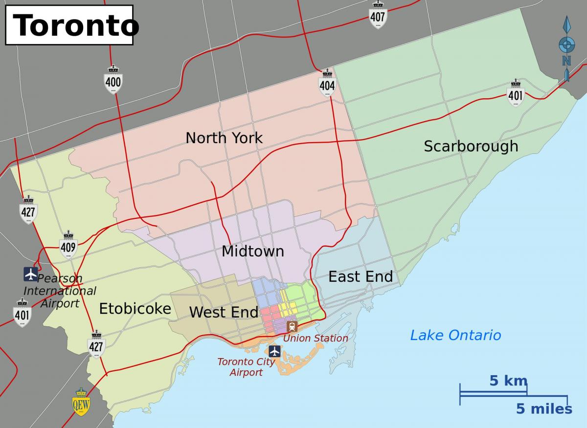 Mapa de Toronto Cidade
