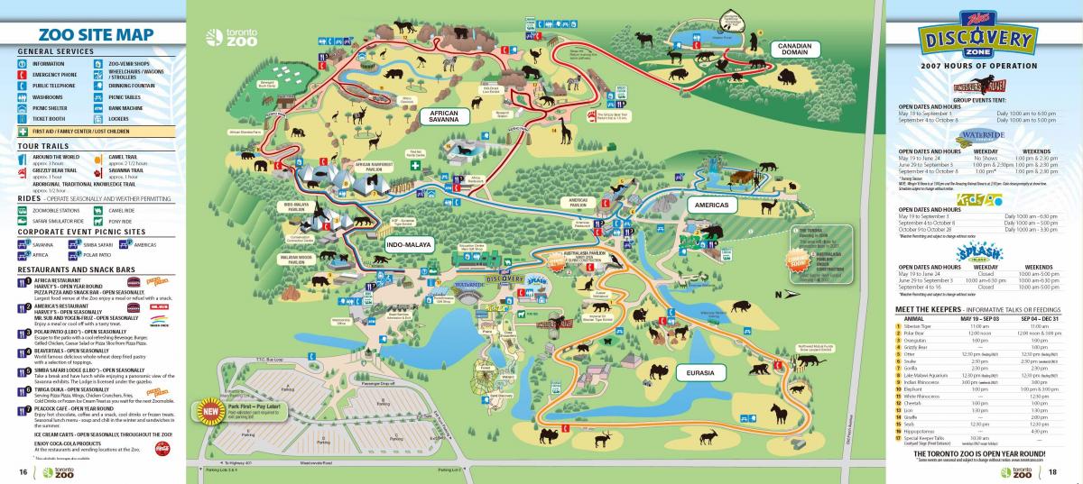 Mapa de Toronto zoo