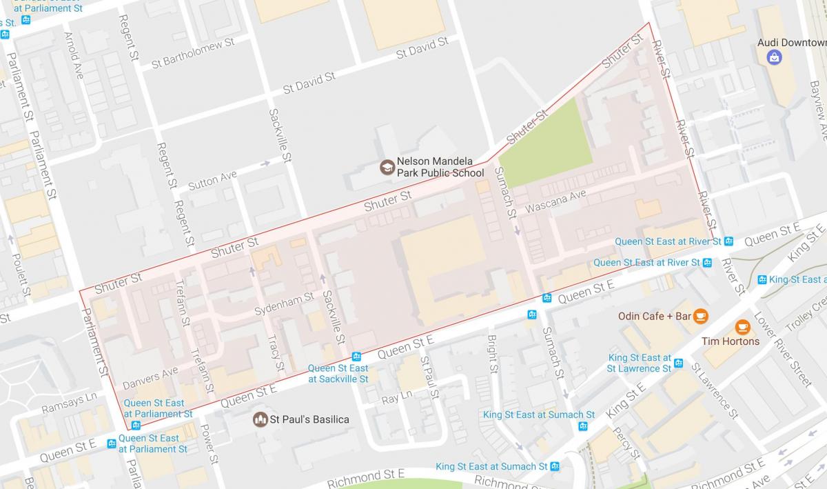Mapa de Trefann Tribunal barrio Toronto