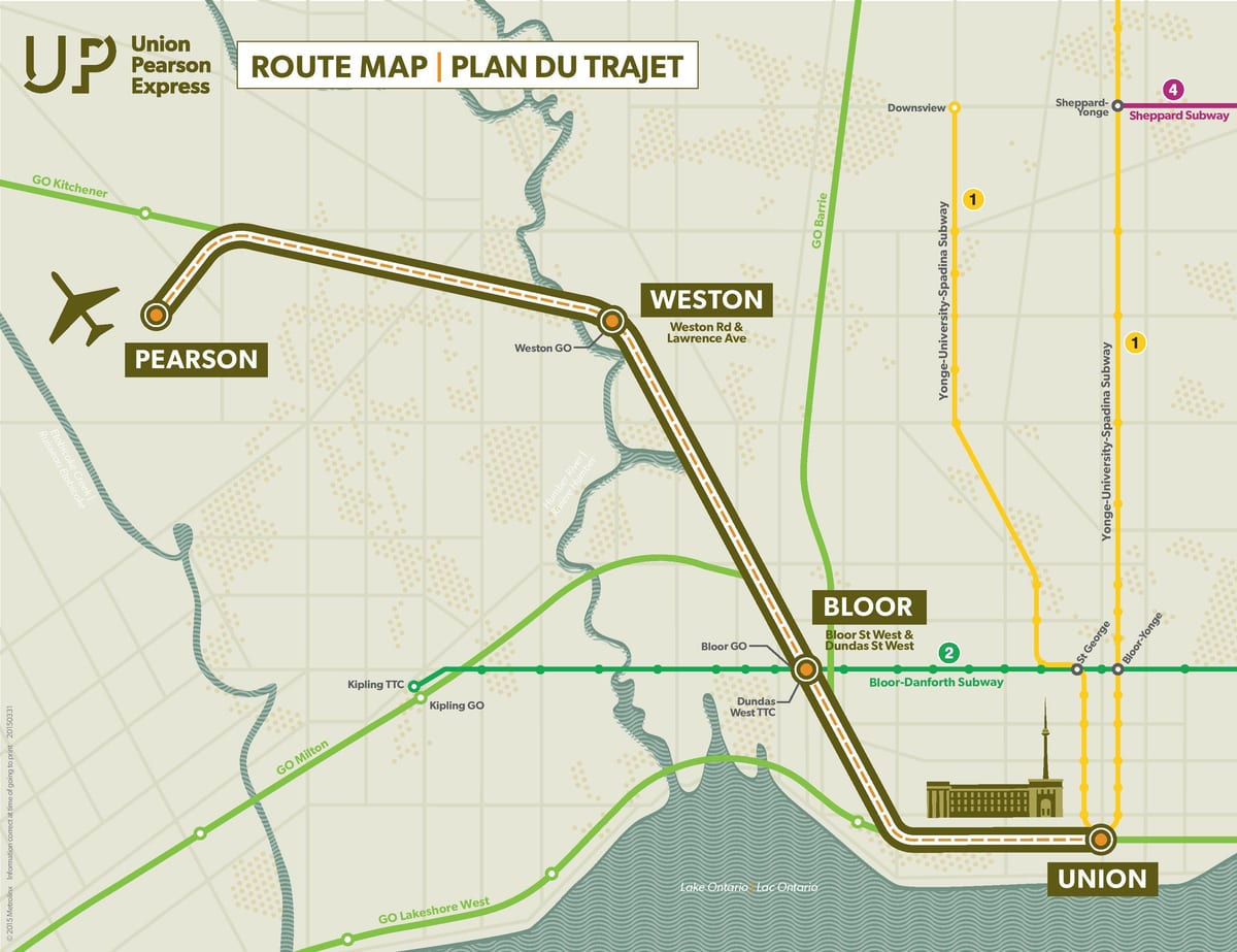Mapa de Unión Pearson Express