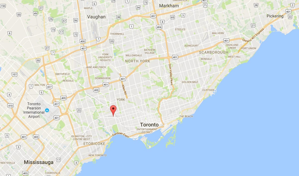 Mapa de Intersección provincia Toronto