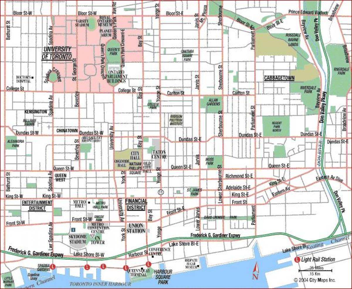 Mapa da Universidade de Toronto, Canadá