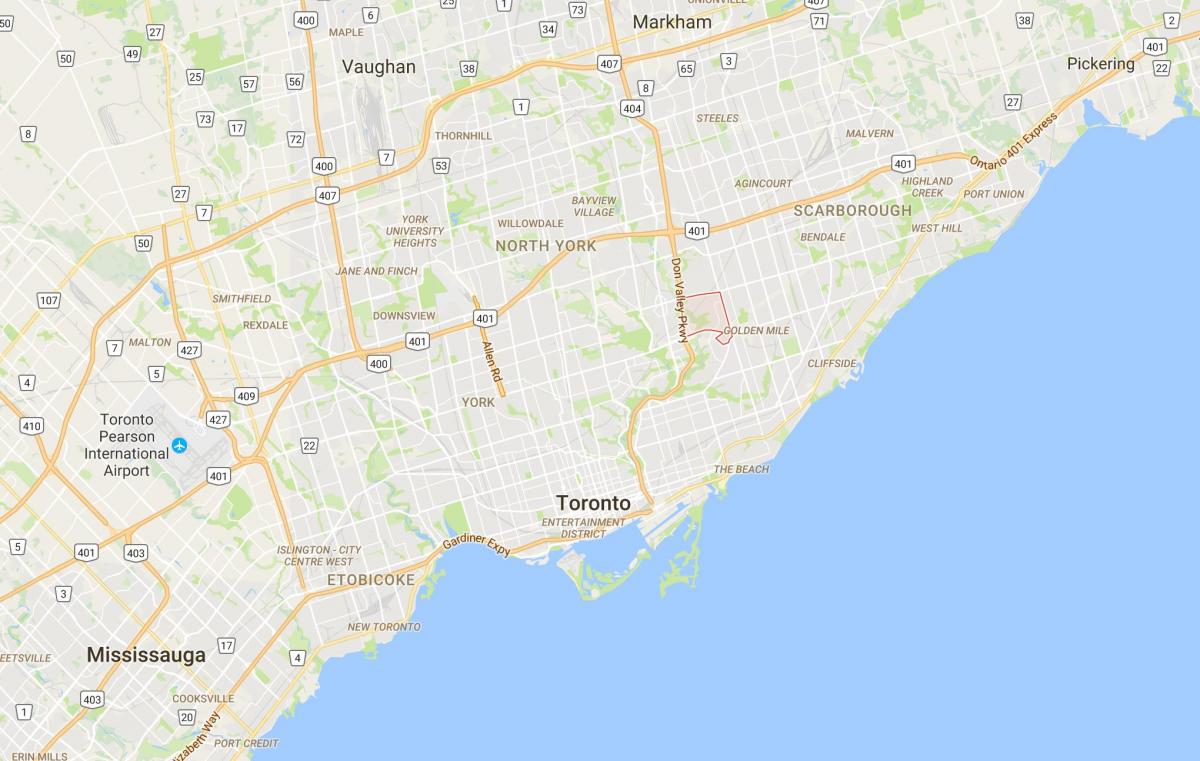 Mapa de Victoria Aldea provincia Toronto