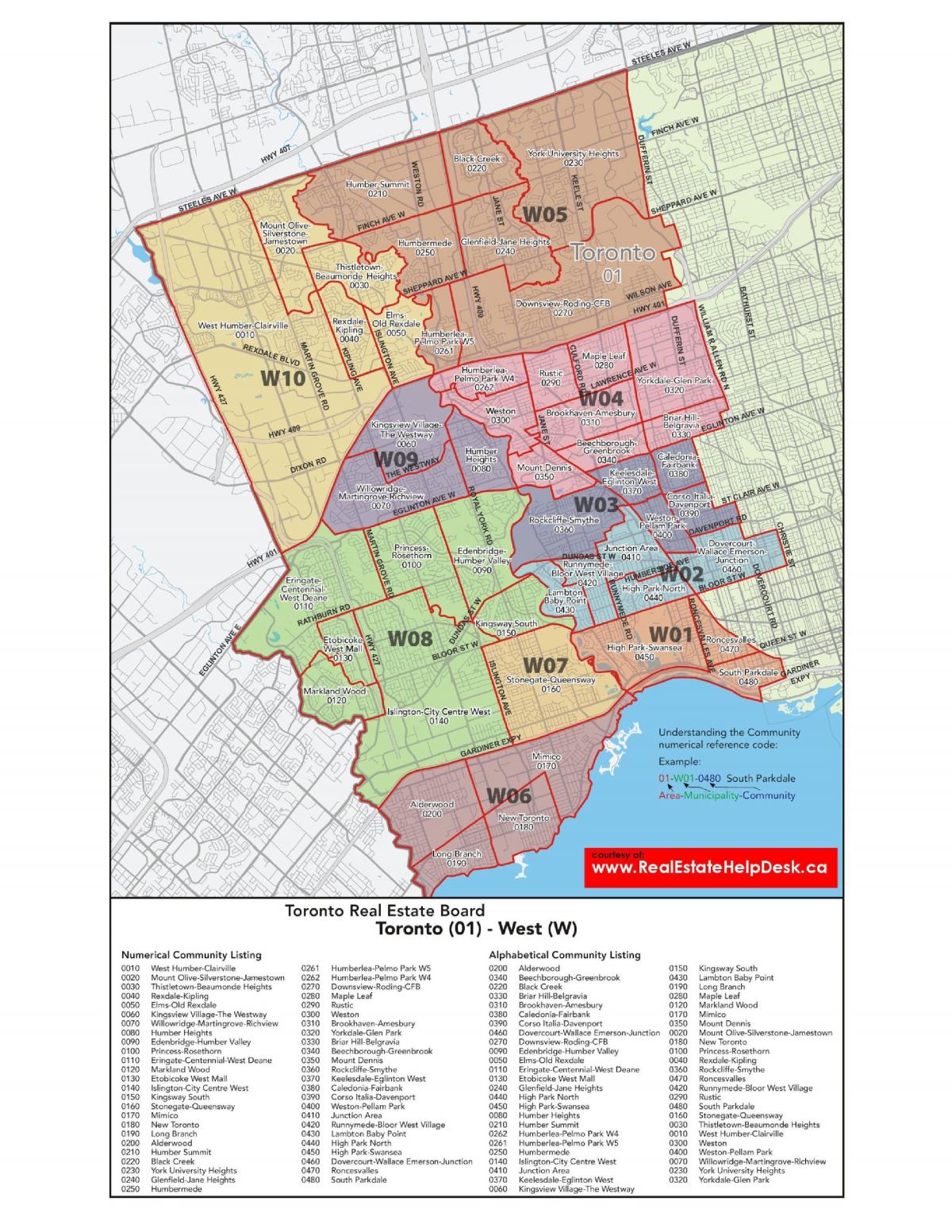 Mapa de west Toronto