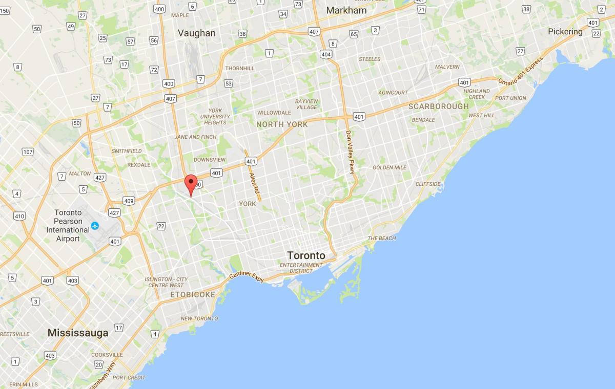 Mapa de Weston provincia Toronto