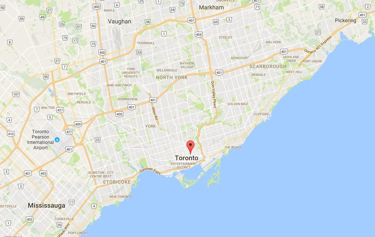 Mapa do Xardín da Provincia Toronto