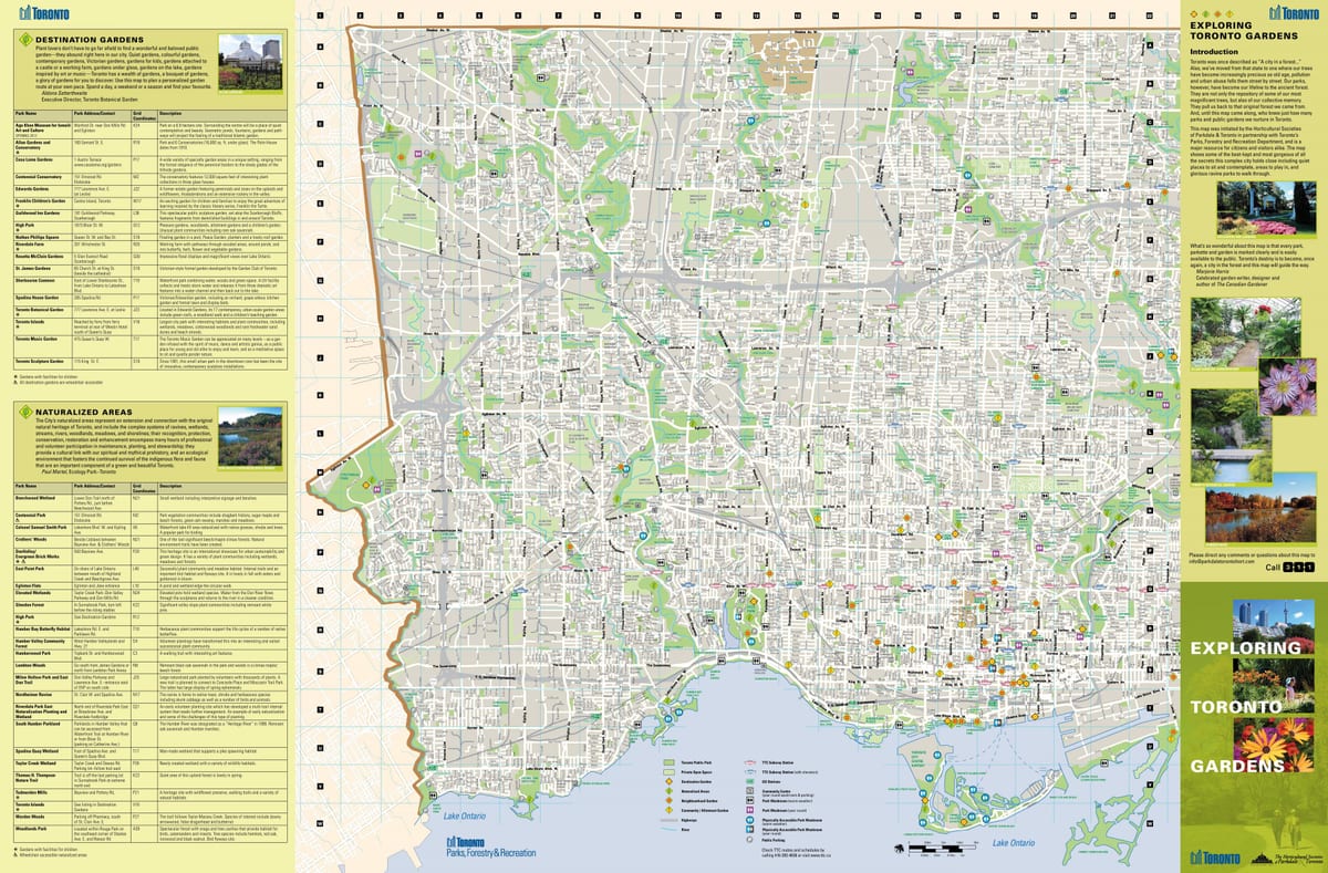 Mapa de xardíns west Toronto