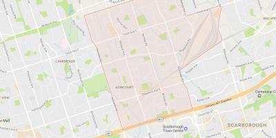Mapa de Agincourt barrio Toronto