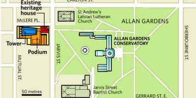 Mapa de Allan Xardíns Toronto