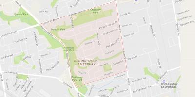 Mapa de Amesbury barrio Toronto