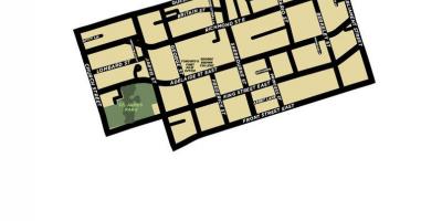 Mapa do Barrio Antigo da Cidade de Toronto