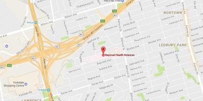 Mapa de Baycrest Ciencias da Saúde Toronto