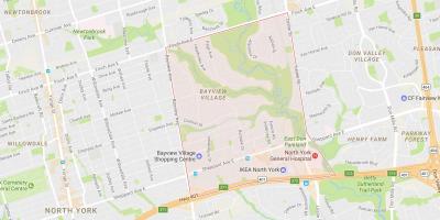 Mapa de Bayview Aldea barrio Toronto