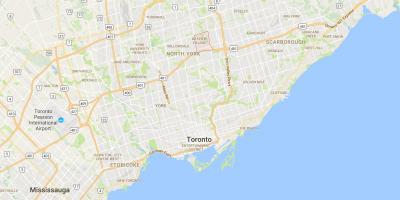 Mapa de Bayview Aldea provincia Toronto
