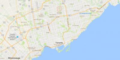 Mapa de Bayview Bosque – Steele provincia Toronto