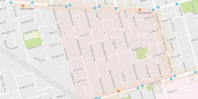 Mapa de Beaconsfield Aldea barrio Toronto