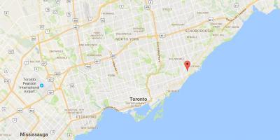 Mapa de Bidueiro Penedo Alturas provincia Toronto