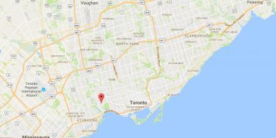 Mapa de Bloor Oeste Aldea provincia Toronto