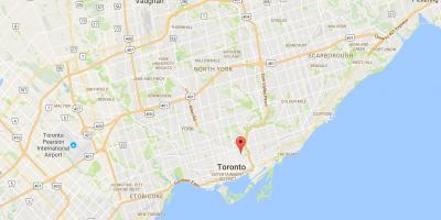 Mapa de Cabbagetown provincia Toronto