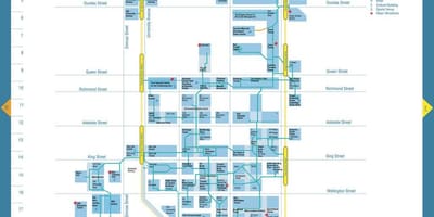 Mapa do Camiño Distrito Financeiro Toronto