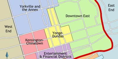 Mapa do Centro de Toronto
