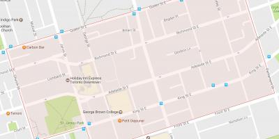 Mapa da Cidade Vella, barrio Toronto