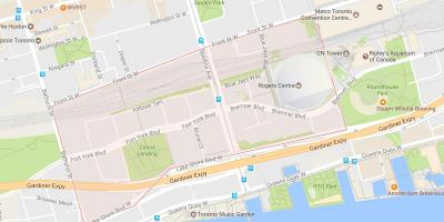 Mapa de CityPlace barrio Toronto