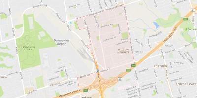 Mapa de Clanton barrio Parque Toronto