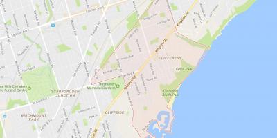 Mapa de Cliffcrest barrio Toronto