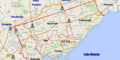 Mapa dos concellos Toronto