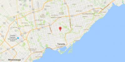Mapa de Davisville Aldea provincia Toronto