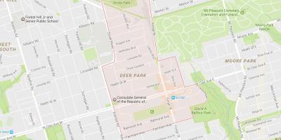 Mapa de Deer Park barrio Toronto