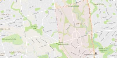 Mapa de Don Mills barrio Toronto