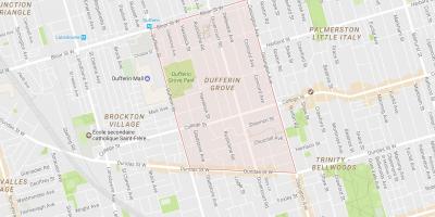Mapa de Dufferin Grove barrio Toronto