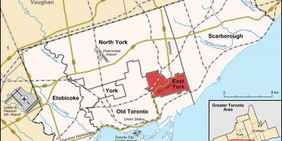 Mapa de Medio York Toronto