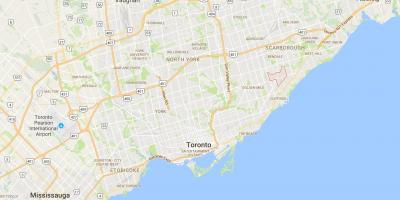 Mapa de Eglinton Leste da provincia Toronto