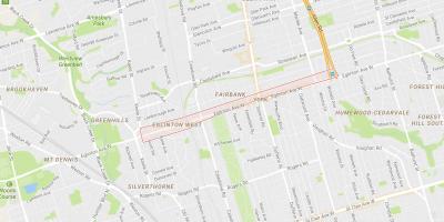 Mapa de Eglinton Oeste barrio Toronto